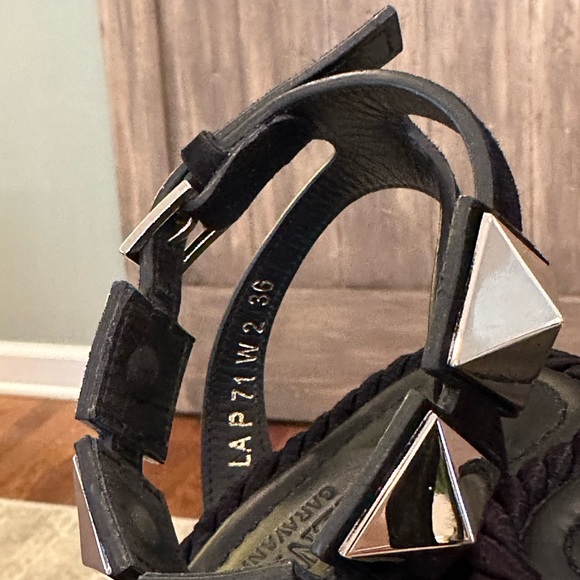 Valentino Garavani Black Macro Stud Espadrilles - Picture 6 of 13